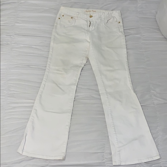 Michael Kors Denim - Michael Kors White Denim Wide Leg Jeans